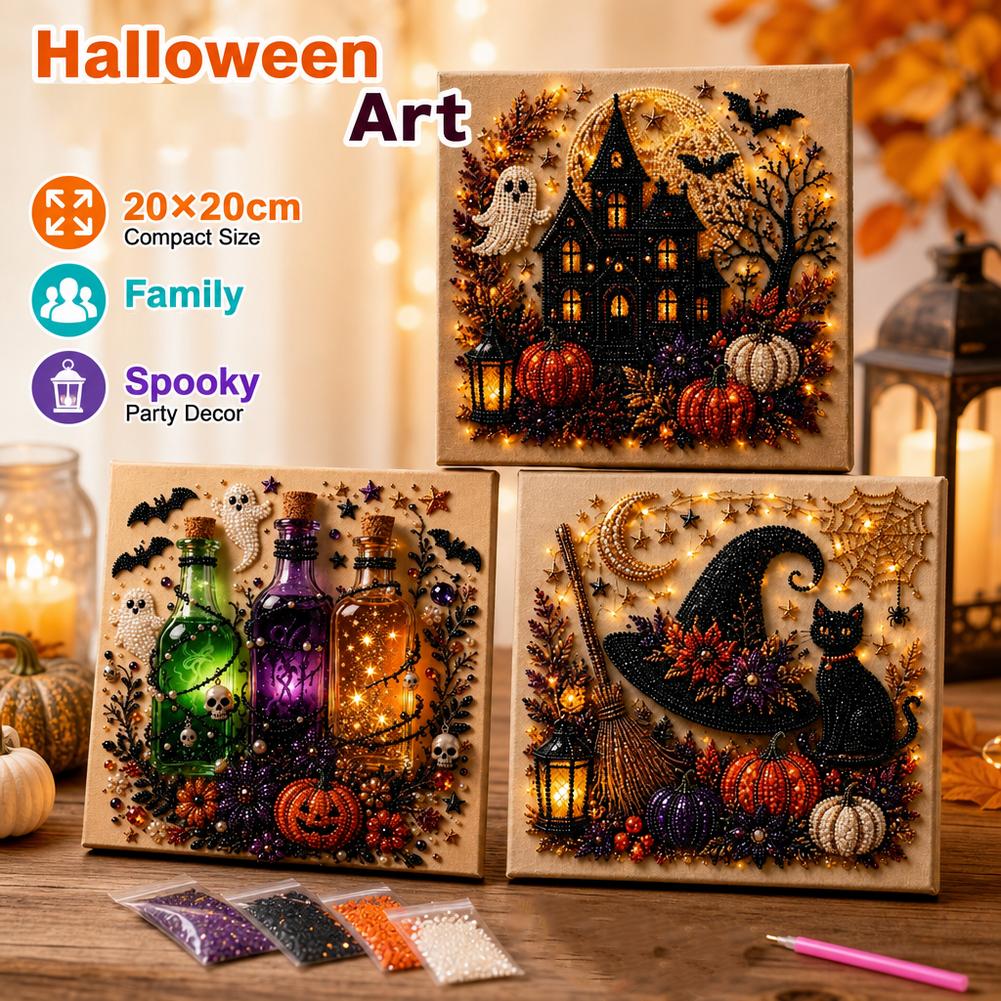 Art Craft For Adults - Kit Seni Mutiara 3D Hantu &