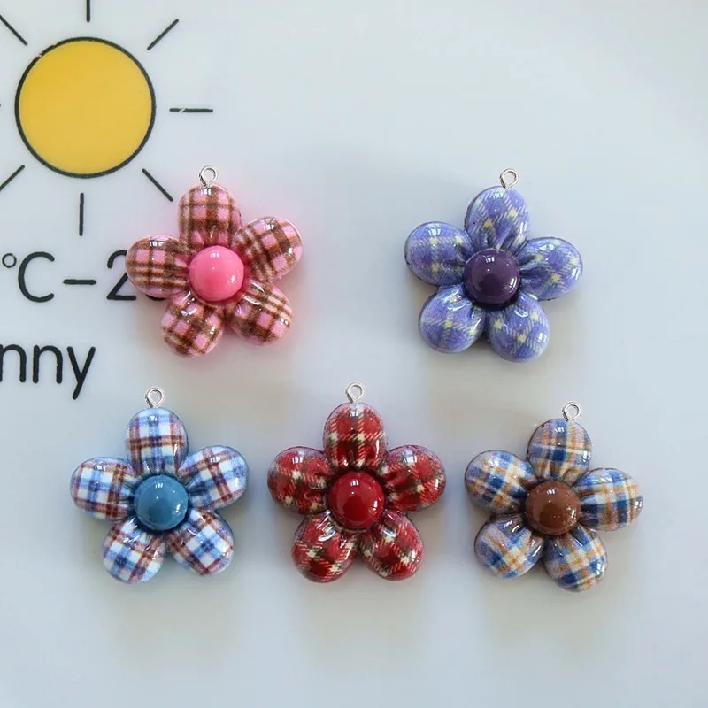 Art Craft Flower - 10Pcs Liontin Resin Bunga Manis Untuk