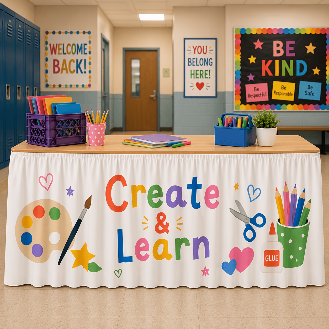 Art Craft Classes - 1 taplak meja, set taplak meja