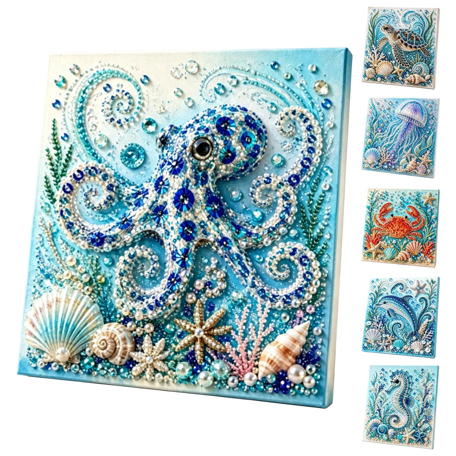 Art Craft Jellyfish - Kit Kerajinan Mutiara Bertema Laut DIY: