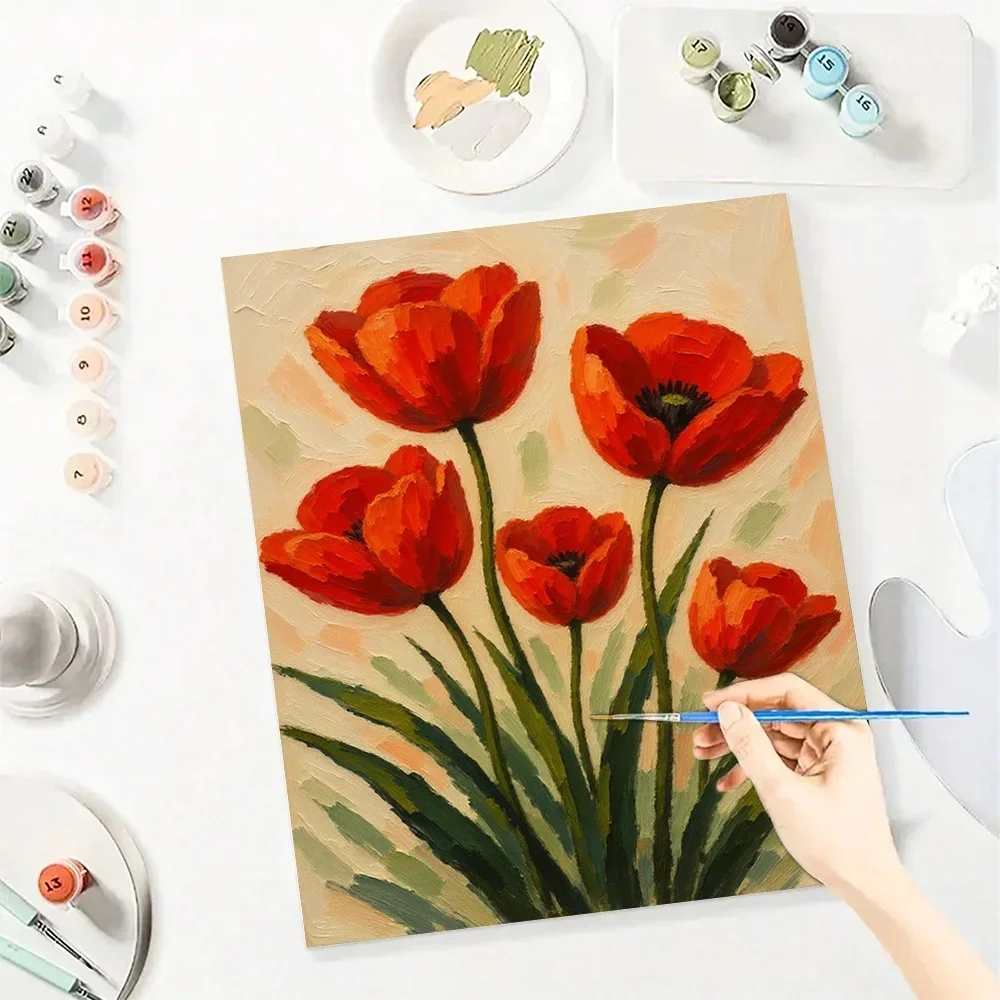 Art And Craft Valentine - Kit Kerajinan Lukis Tulip dengan Metode