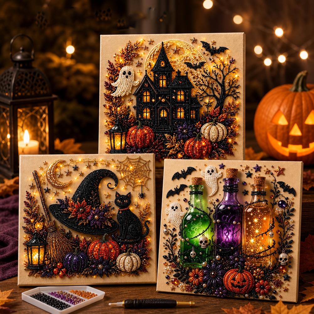 Kit Seni Mutiara 3D Hantu & La - Art Craft For Adults ulasan dan harga