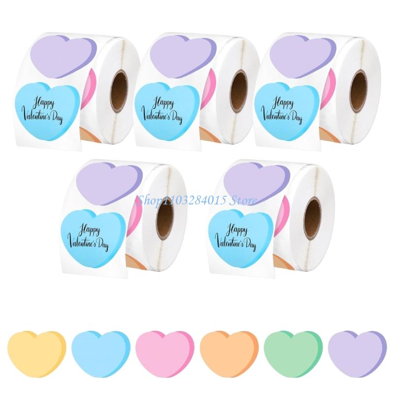 R6FF 2500 Buah Stiker Bentuk H - Art And Craft Valentine ulasan dan harga