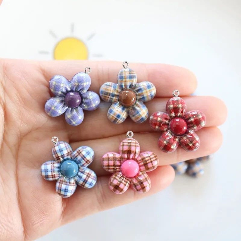 10Pcs Liontin Resin Bunga Mani - Art Craft Flower ulasan dan harga