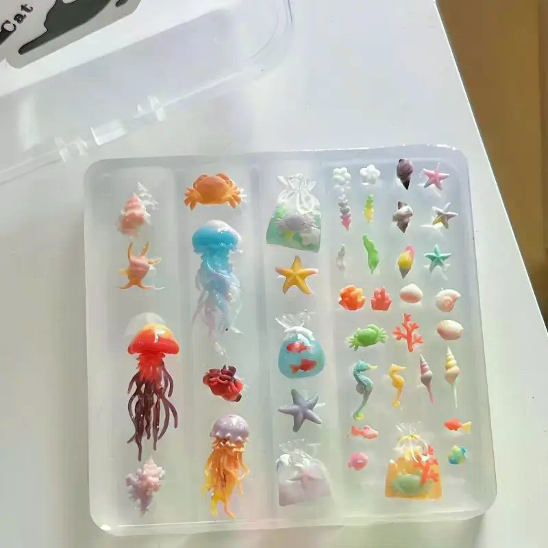 Cetakan Kuku Silikon Seri Laut - Art Craft Jellyfish ulasan dan harga