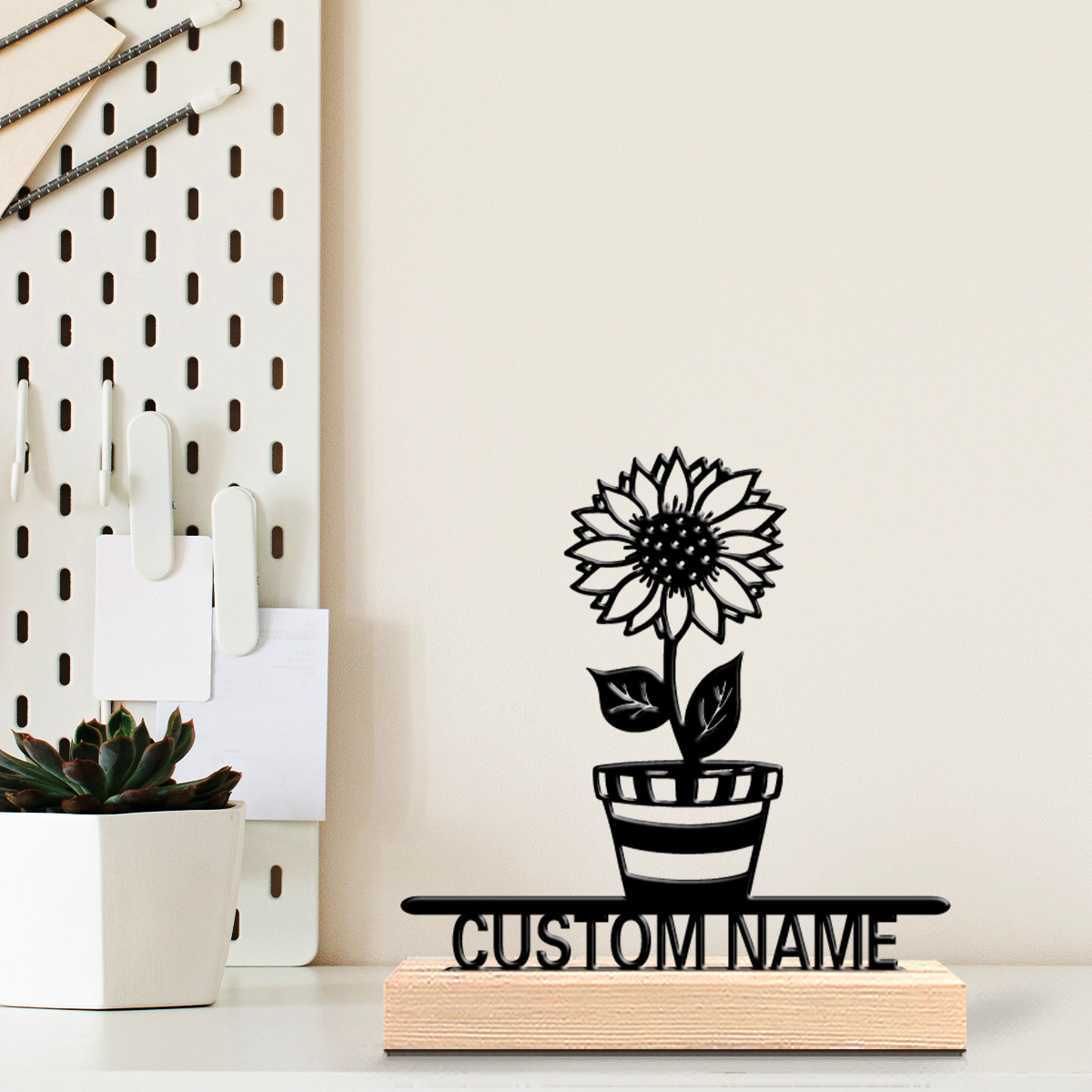 1pc Patung Logam Nama Kustom B - Art Craft Flower ulasan dan harga