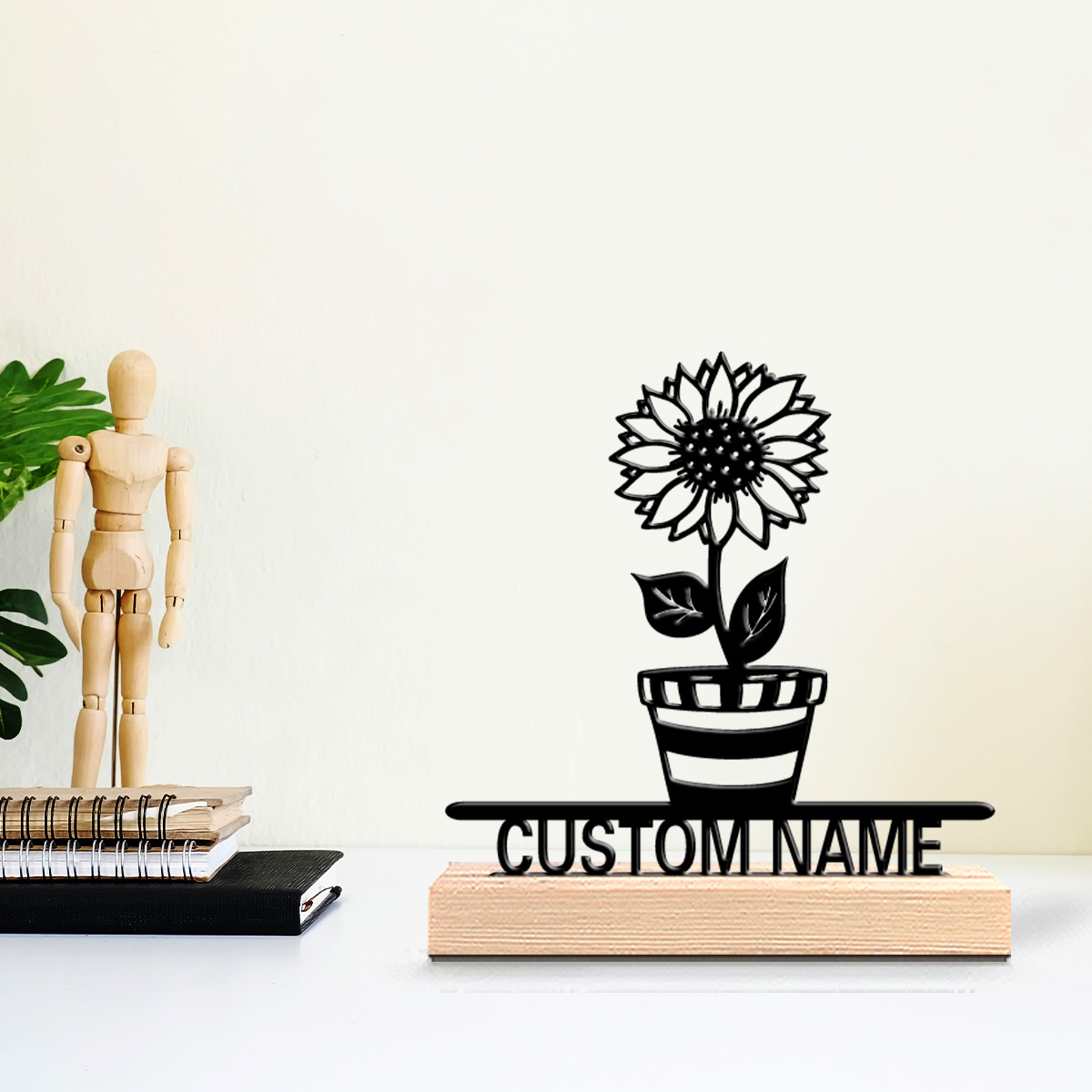 1pc Patung Logam Nama Kustom B - Art Craft Flower ulasan dan harga