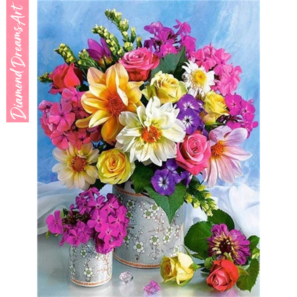Lukisan Berlian 5D Motif Bunga - Art Craft Flower ulasan dan harga
