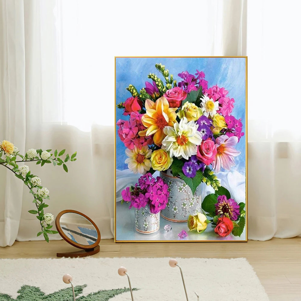 Lukisan Berlian 5D Motif Bunga - Art Craft Flower ulasan dan harga
