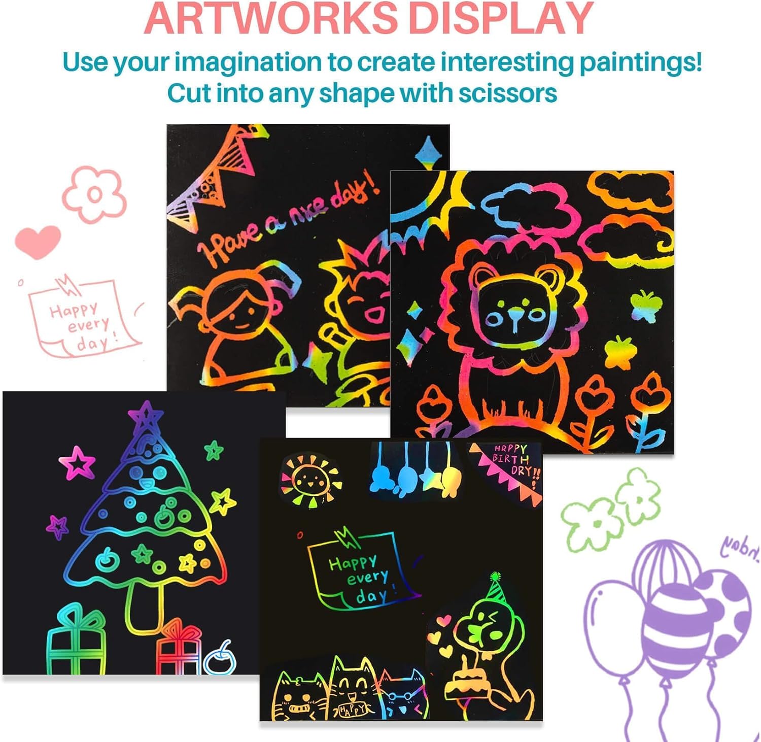Kertas Gores Pelangi Kerajinan - Art Craft 4 Years Old ulasan dan harga