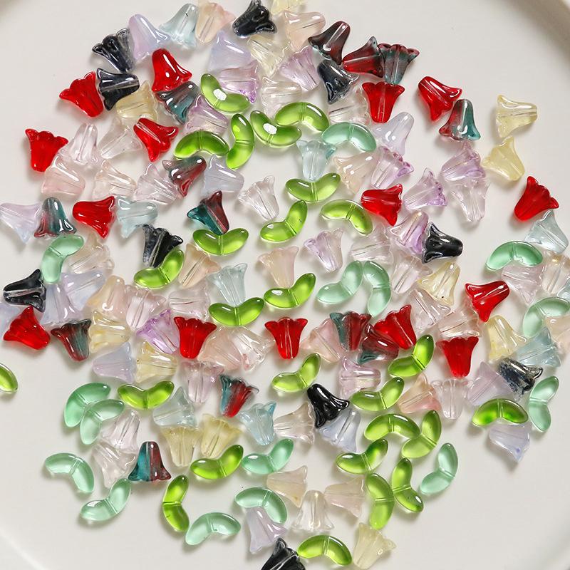 Manik-manik Bunga Lampwork 30P - Art Craft Flower ulasan dan harga