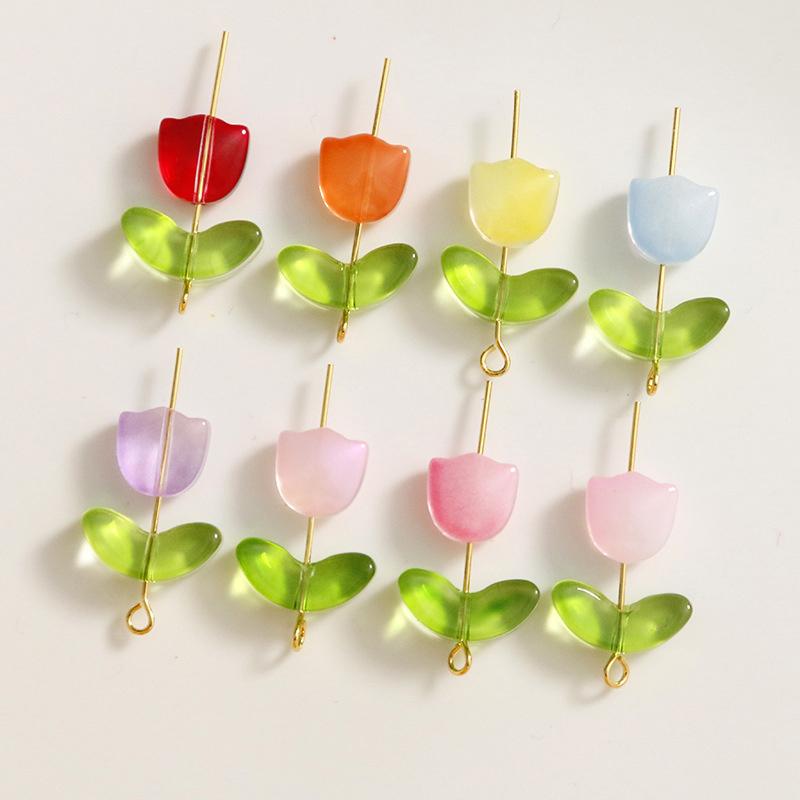Manik-manik Bunga Lampwork 30P - Art Craft Flower ulasan dan harga
