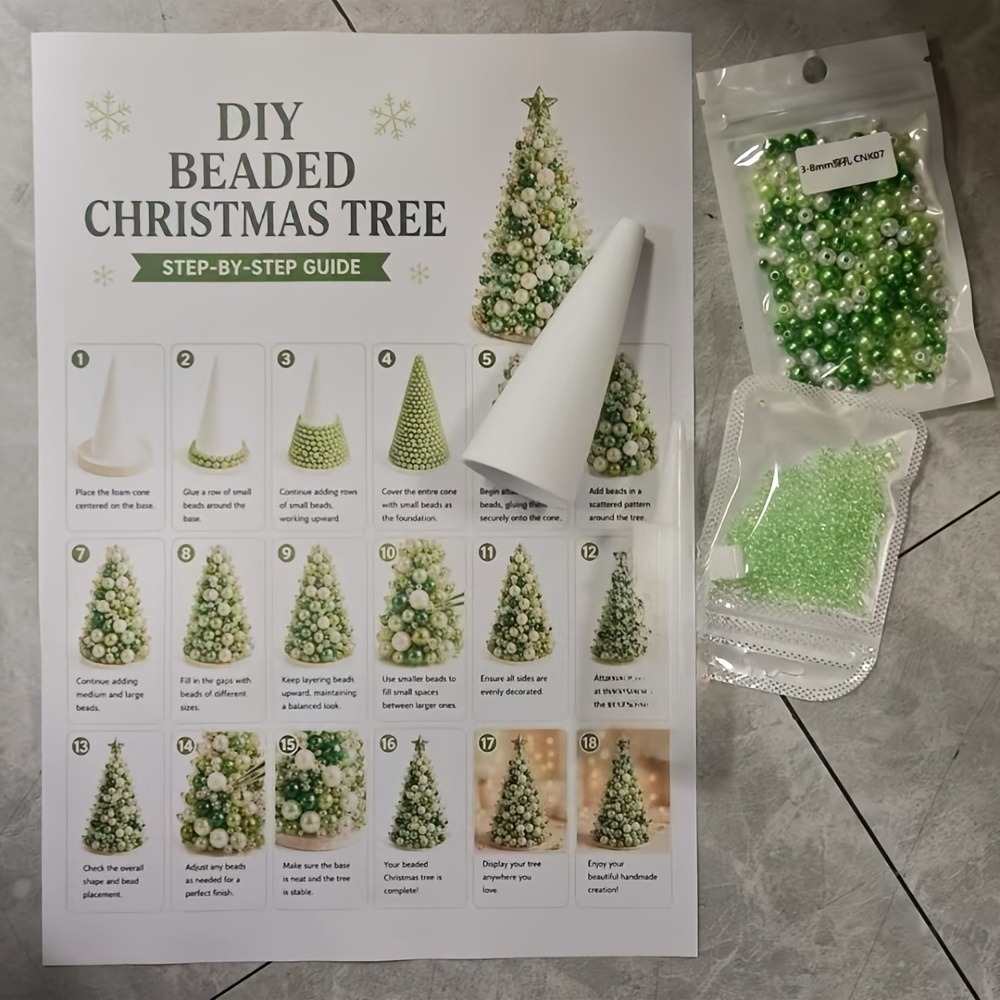 Kit Pohon Natal Berhias Manik- - Art Craft Tree ulasan dan harga