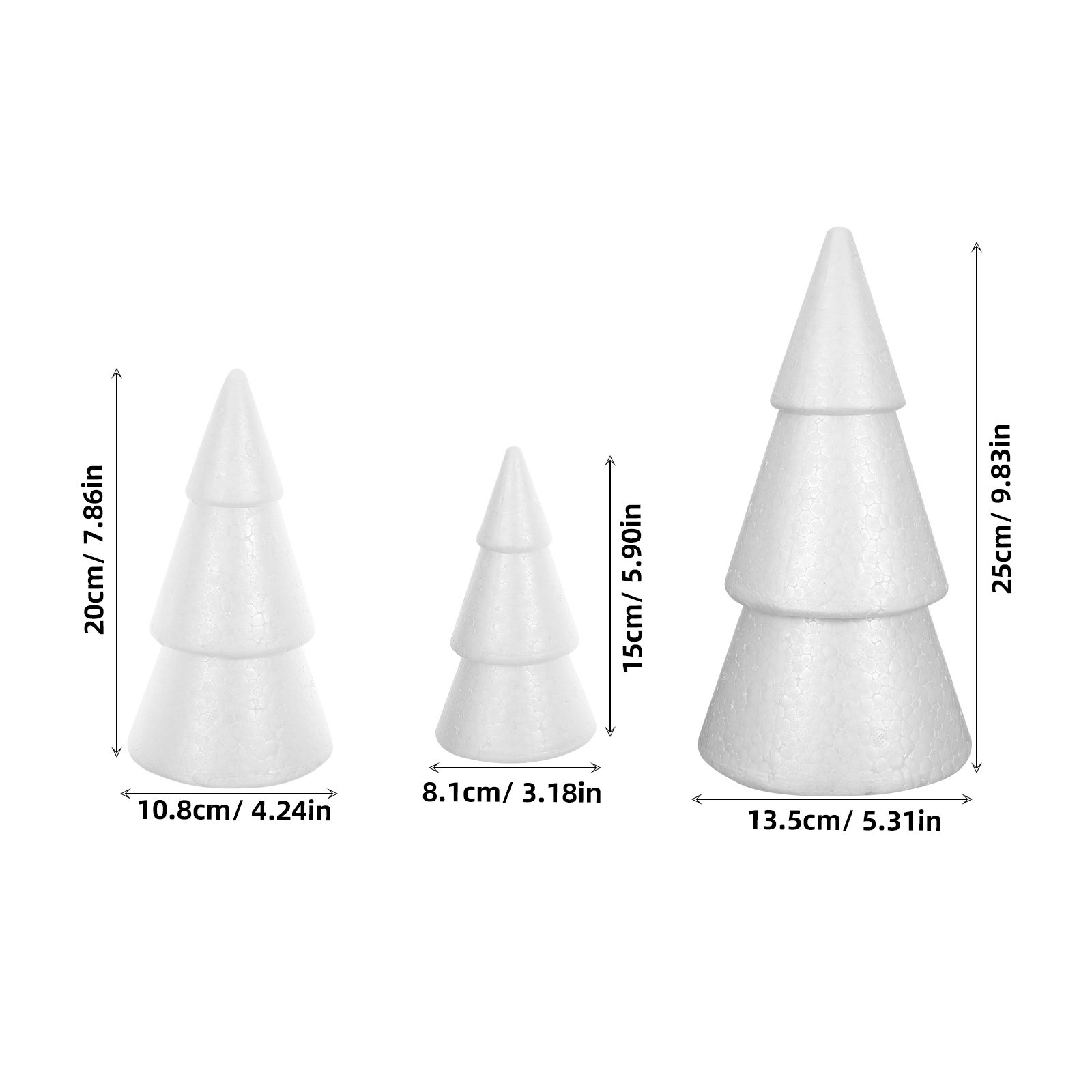 6 Buah Kerucut Busa Pohon Nata - Art Craft Tree ulasan dan harga